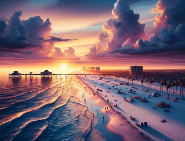 Clearwater Beach, top beaches in FL with clear water.