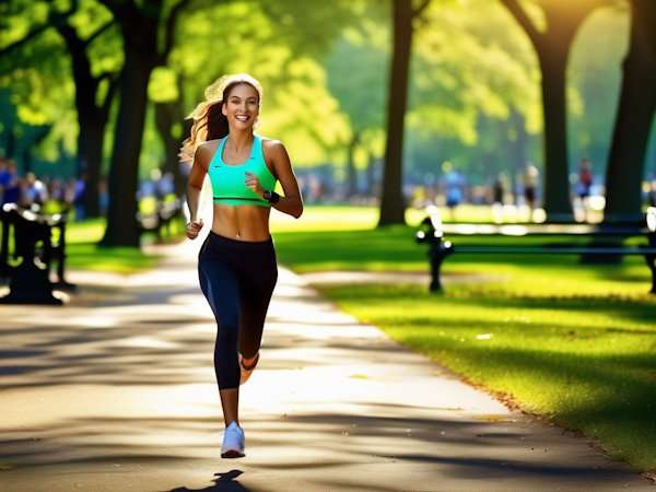 Walking and Running at Central Park in New York City