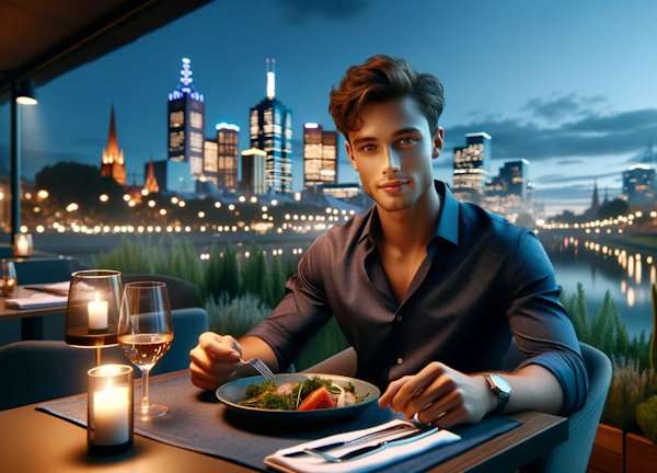 Melbourne Australia at night, Dining