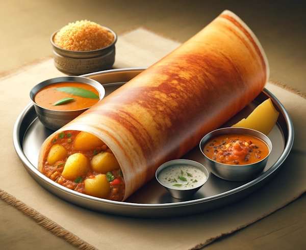 Masala Dosa, India Country Food