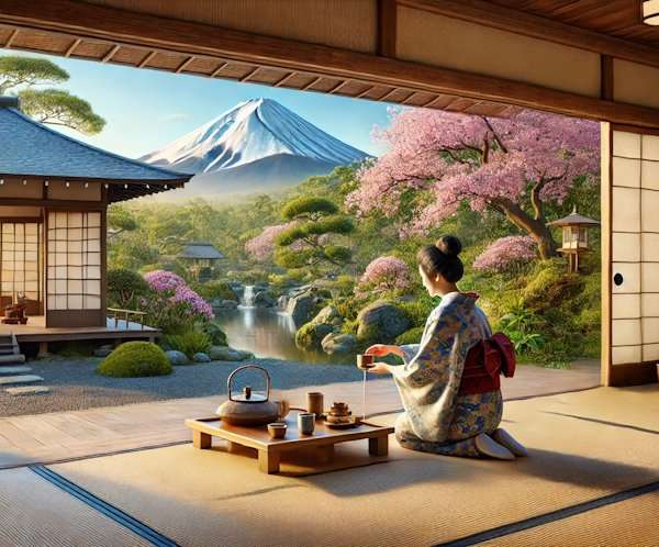 Cultural Experiences, drinking tea in Japan
