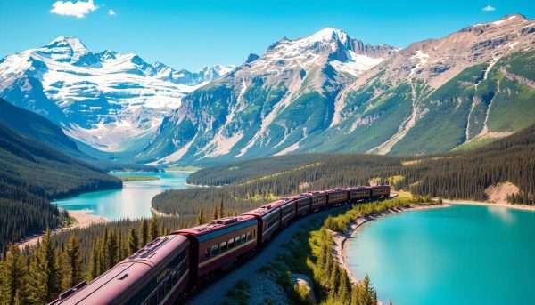Rocky Mountaineer rail journey through Western Canada scenery