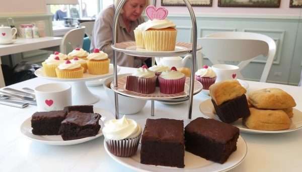 Afternoon tea at Bea's of Bloomsbury with homemade cakes and scones Afternoon tea at Bea's of Bloomsbury with homemade cakes and scones