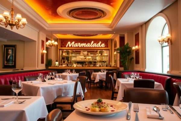 Elegant interior of Marmalade restaurant in Old San Juan, one of the best restaurants in Puerto Rico for fine dining Elegant interior of Marmalade restaurant in Old San Juan, one of the best restaurants in Puerto Rico for fine dining