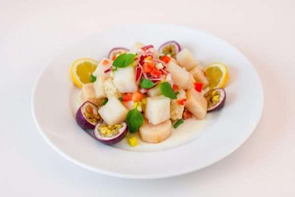 Fresh seafood ceviche at Celeste restaurant, showcasing the best restaurants in Puerto Rico's coastal cuisine Fresh seafood ceviche at Celeste restaurant, showcasing the best restaurants in Puerto Rico's coastal cuisine