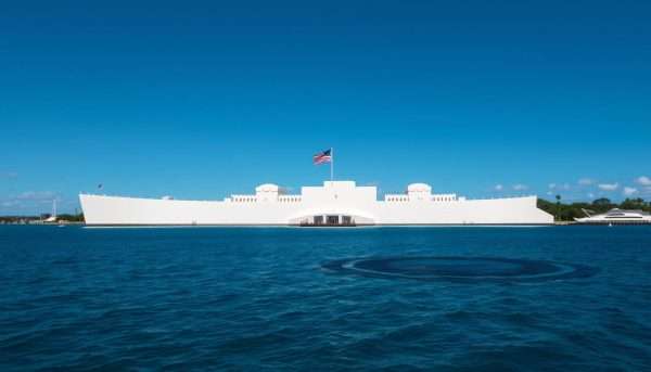 USS Arizona Memorial at Pearl Harbor - key historical site in our Oahu itinerary USS Arizona Memorial at Pearl Harbor - key historical site in our Oahu itinerary