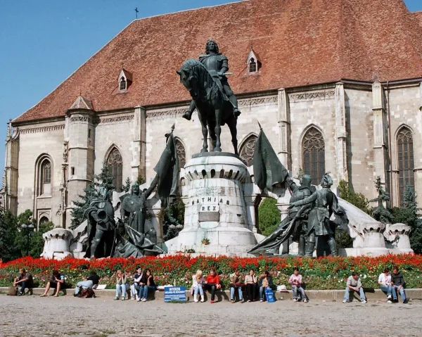 Admire the Matthias Corvinus Statue