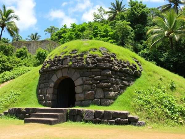 Ancient Hawaiian heiau (temple) on Kauai