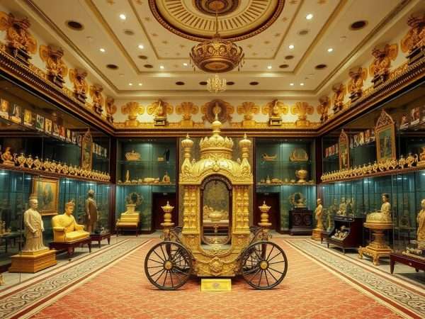 Interior of the Royal Regalia Museum in Bandar Seri Begawan displaying royal artifacts from the Sultan of Brunei Interior of the Royal Regalia Museum in Bandar Seri Begawan displaying royal artifacts from the Sultan of Brunei