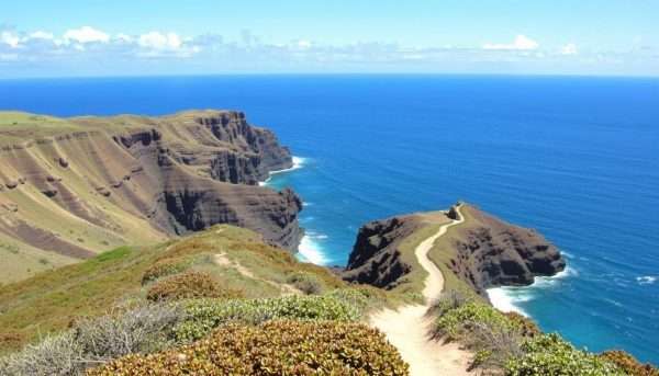 Maha'ulepu Heritage Trail on Kauai's south shore with coastal views