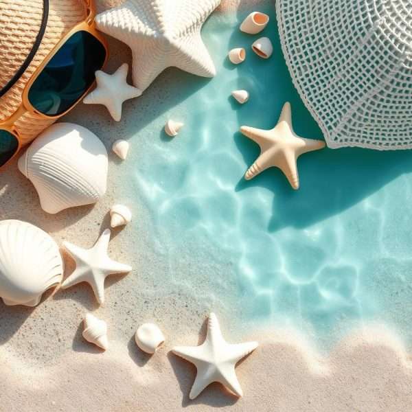 Stylish mermaid-inspired beach photo perfect for social media