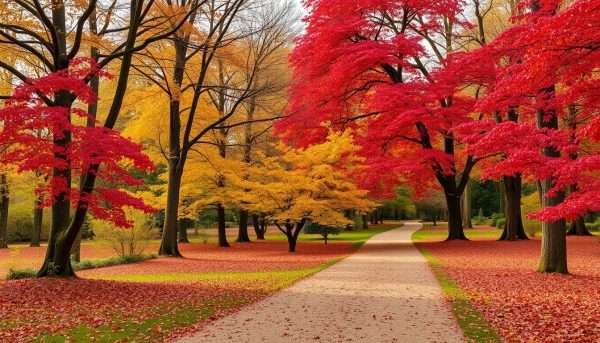 Oxford's Harcourt Arboretum during autumn with vibrant red and gold trees Oxford's Harcourt Arboretum during autumn with vibrant red and gold trees