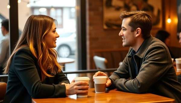 Person engaging in genuine conversation as an alternative to using pick up lines Person engaging in genuine conversation as an alternative to using pick up lines
