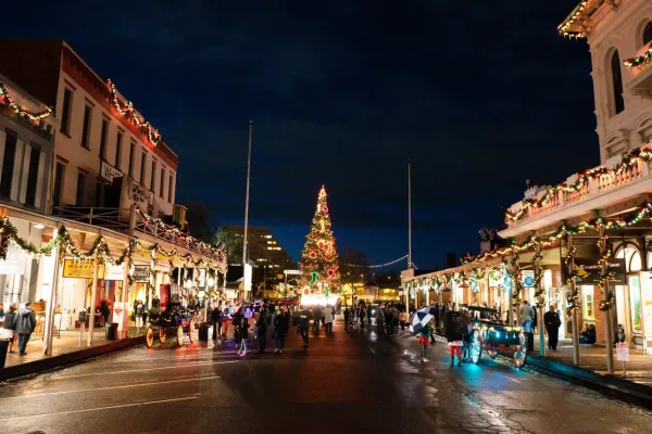 Old Sacramento Christmas Tree, California