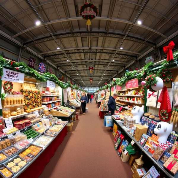 Diverse range of products at the Dulles Expo Christmas Market