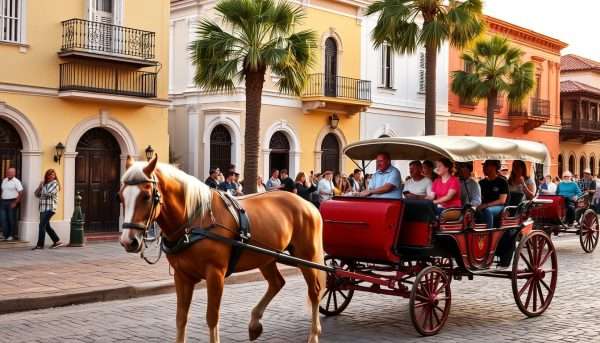 Horse-drawn carriage tour through St. Augustine's historic streets Horse-drawn carriage tour through St. Augustine's historic streets