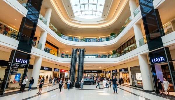 Modern interior of Maya Lifestyle Shopping Center in Chiang Mai Modern interior of Maya Lifestyle Shopping Center in Chiang Mai