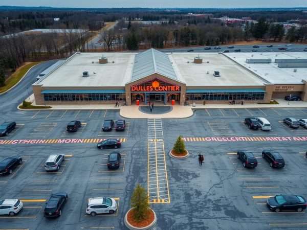 Parking area at the Dulles Expo Center during the Christmas Market