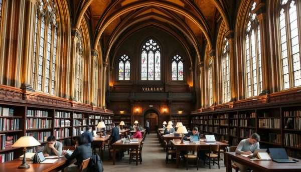 Students studying in Sterling Memorial Library at Yale Students studying in Sterling Memorial Library at Yale