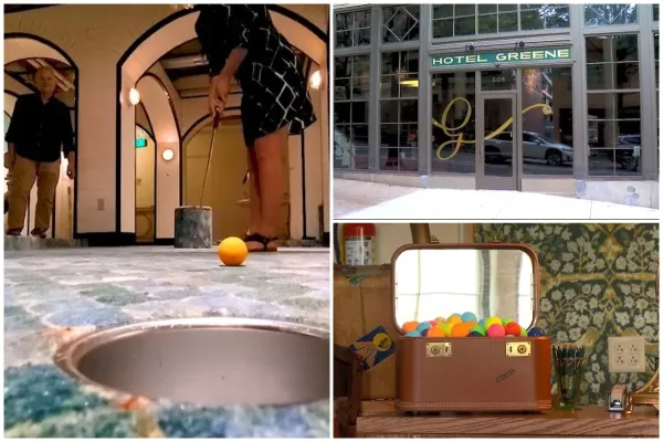 Mini Golf at Hotel Greene, date night spots in Richmond