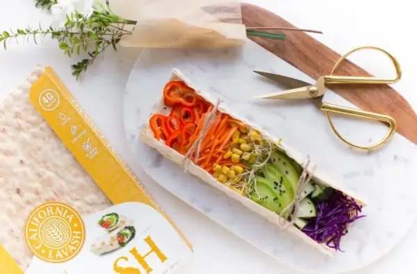 Vegetarian Rainbow Wraps, picnic food ideas