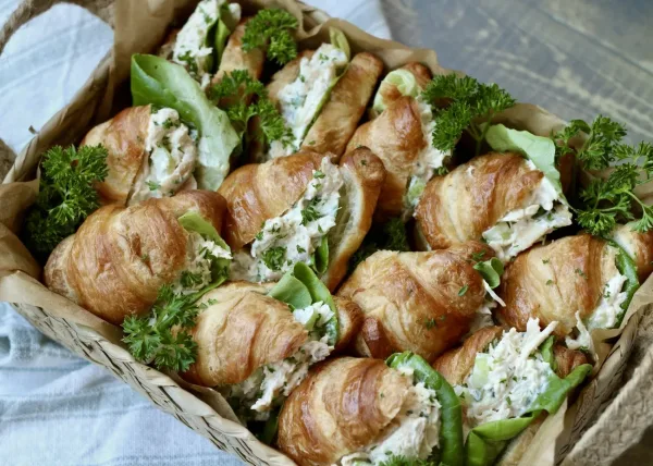 Chicken Salad Croissant Sandwiches, picnic ideas