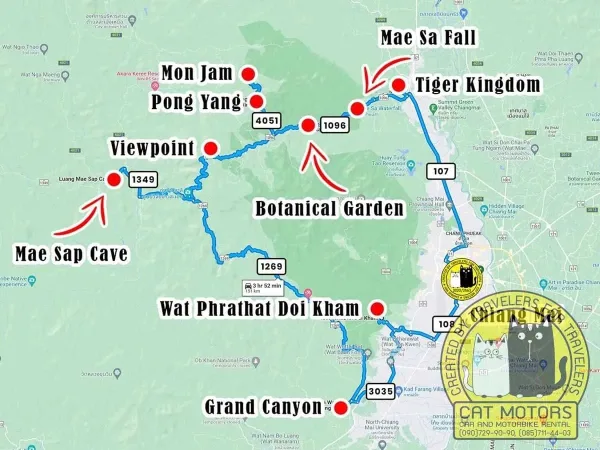 Mae Sa Valley and Samoeng Loop, weekend getaways from Chiang Mai