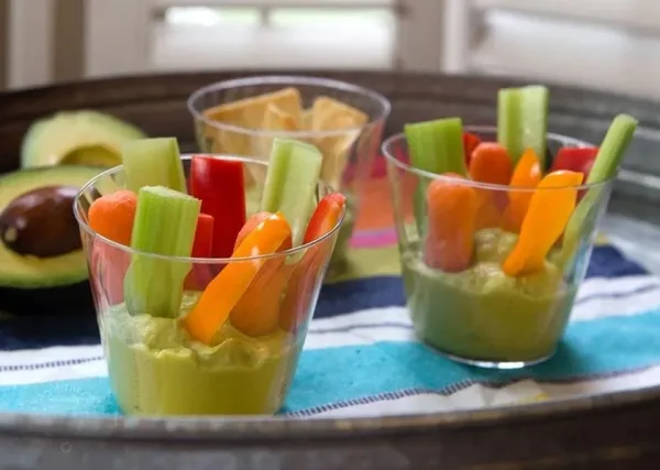 Hummus and Veggie Cups, picnic food ideas