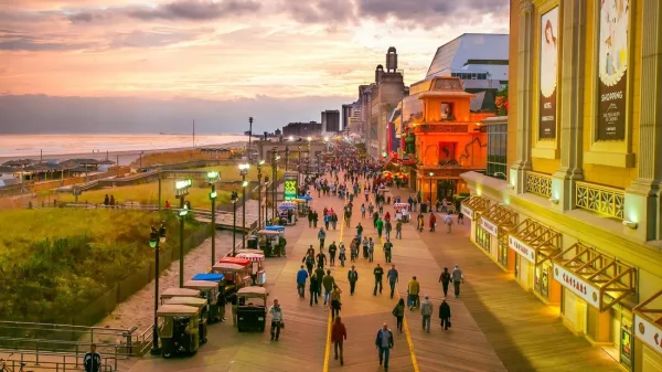 Take a Sunset Walk on the Beach, date night ideas in Atlantic City