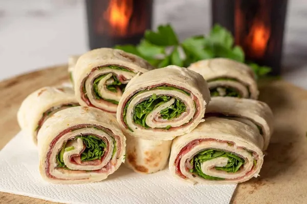 Ham and Cheese Pinwheel Wraps, picnic food ideas