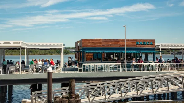 Wine and Tapas at Barca Pier, date night ideas in Alexandria VA