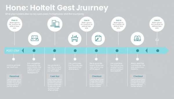 A hotel guest journey map highlighting pun opportunities A hotel guest journey map highlighting pun opportunities