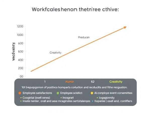 Graph showing correlation between workplace humor and productivity Graph showing correlation between workplace humor and productivity