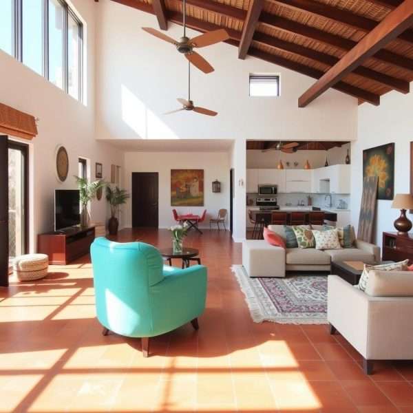 Modern Mexican home interior showing cost of living in Mexico 2026