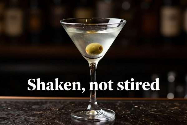 A classic martini cocktail with an olive garnish A classic martini cocktail with an olive garnish