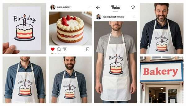 A collage showing different ways to use cake puns in daily life A collage showing different ways to use cake puns in daily life