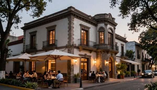 Colonial revival mansion converted to upscale restaurant in Roma Norte Colonial revival mansion converted to upscale restaurant in Roma Norte