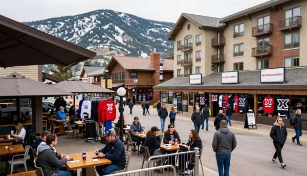 Economic impact visualization for Winter X Games 2026 locations showing Aspen businesses Economic impact visualization for Winter X Games 2026 locations showing Aspen businesses