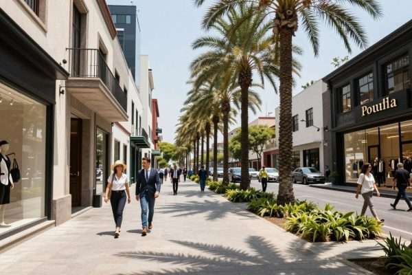 Luxury shopping district on Presidente Masaryk Avenue in Polanco Luxury shopping district on Presidente Masaryk Avenue in Polanco