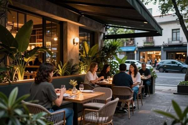Trendy restaurant with outdoor seating in Condesa Trendy restaurant with outdoor seating in Condesa