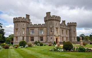 Ardross Castle exterior view, the main filming location for The Traitors UK