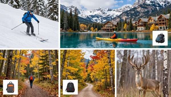 Collage of seasonal activities at the best resorts in Canada Collage of seasonal activities at the best resorts in Canada