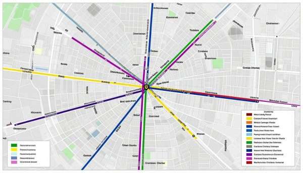 Map showing transportation options and street closures during Mardi Gras in New Orleans Map showing transportation options and street closures during Mardi Gras in New Orleans
