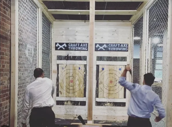 Try Craft Ax Throwing, date night ideas in Chattanooga