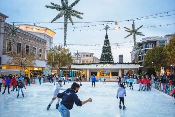 Ice Skating at Seasonal Pop-Up Rinks, Atlanta date night ideas