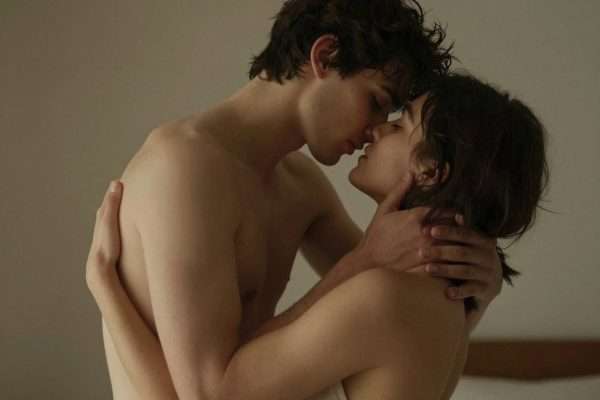 Couple sharing an intimate, romantic embrace Couple sharing an intimate, romantic embrace