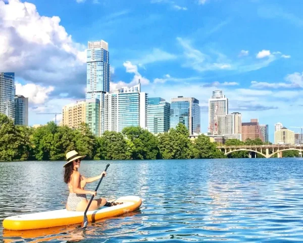 Lady Bird Lake Kayaking, date night ideas in Austin