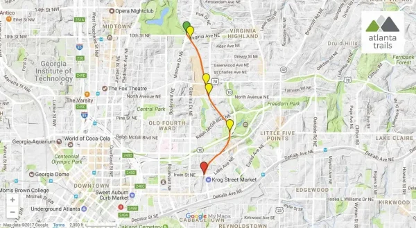 Bike or Stroll Along the Atlanta Beltline, Atlanta date night ideas