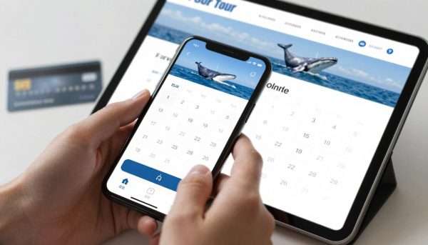 online booking for whale watching tour in long beach