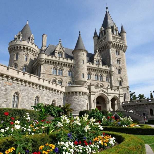 Casa Loma castle exterior with gardens in Toronto Casa Loma castle exterior with gardens in Toronto
